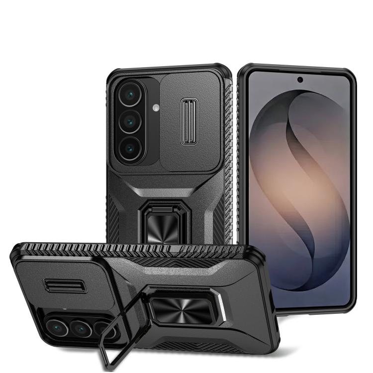 For Samsung Galaxy S26 5G Sliding Camshield Holder Phone Case(Black)