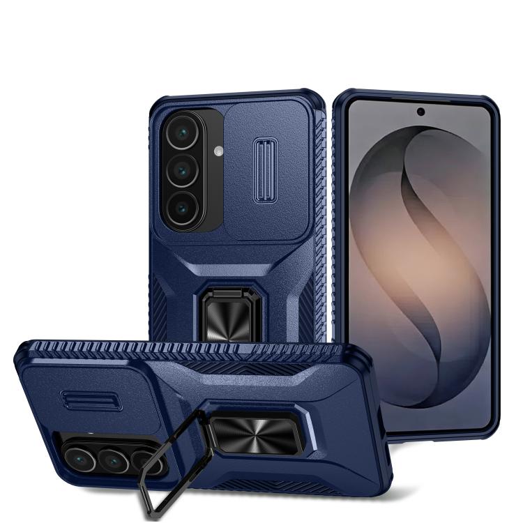 For Samsung Galaxy S26 5G Sliding Camshield Holder Phone Case(Blue)