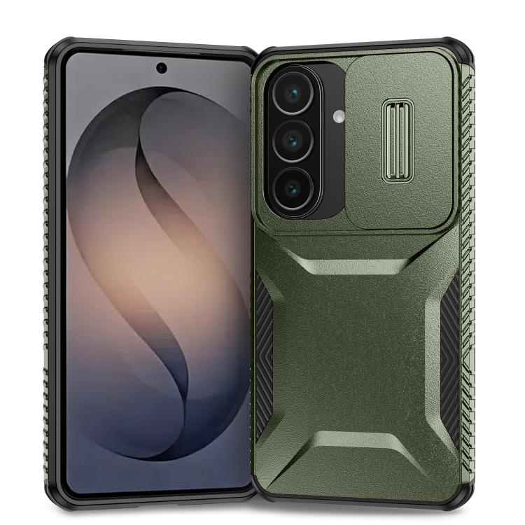 For Samsung Galaxy S26 5G Sliding Camshield Phone Case(Alpine Green)