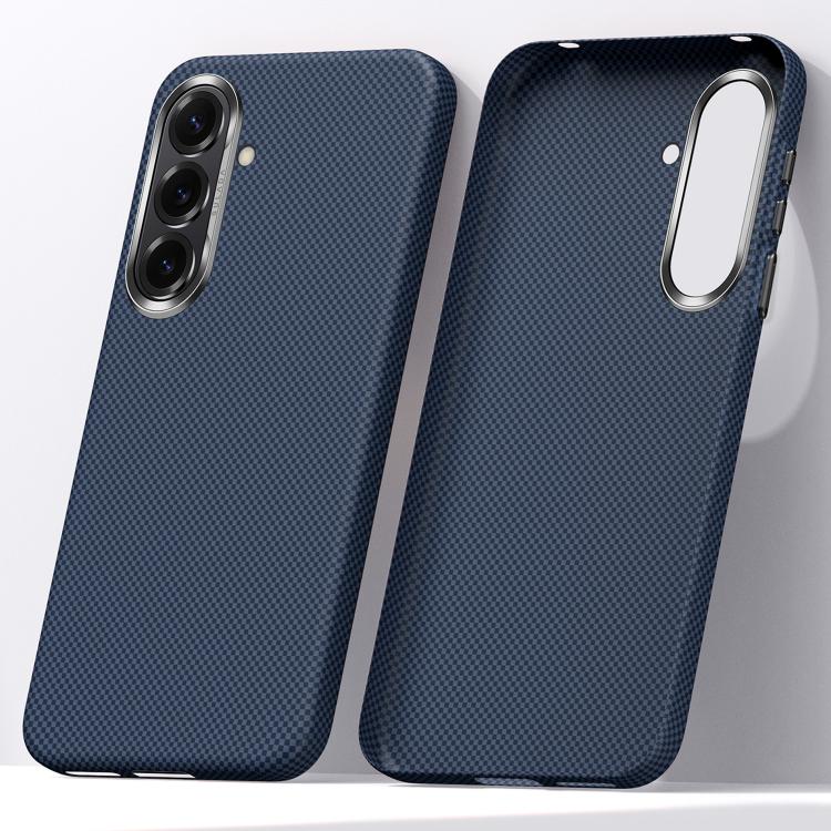 For Samsung Galaxy S26 5G SULADA Kevlar Grid Patterned Skin Feel Phone Case(Blue)