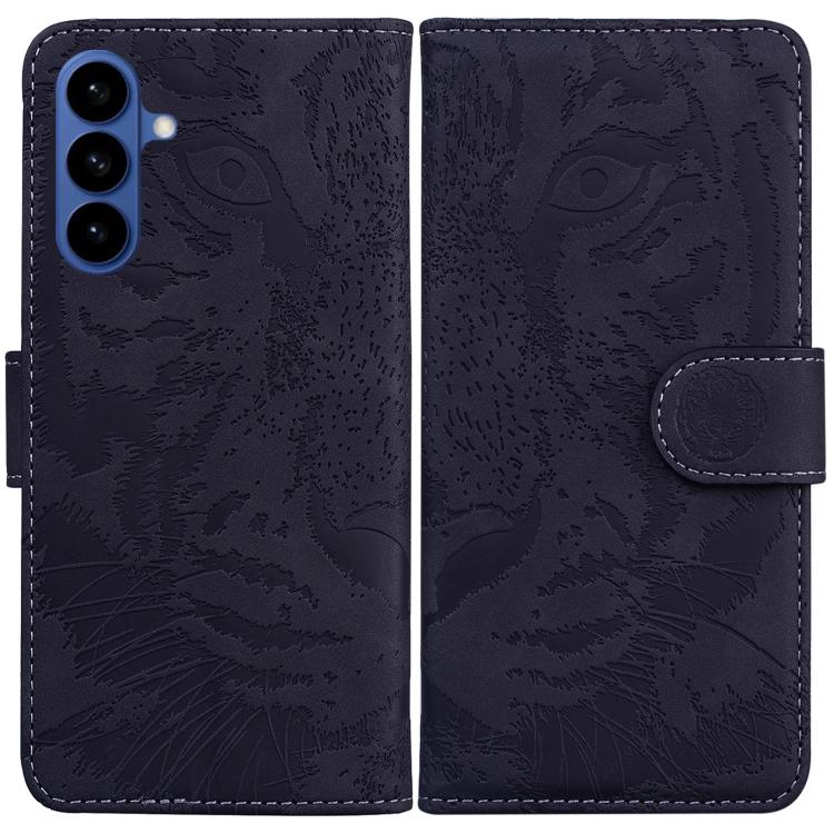 For Samsung Galaxy S26 5G Tiger Embossing Pattern Flip Leather Phone Case(Black)