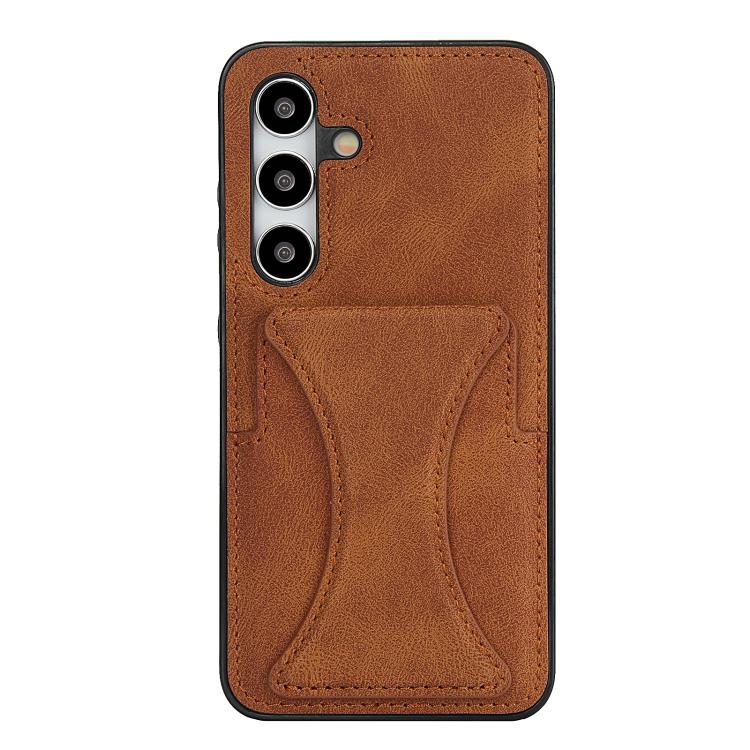 For Samsung Galaxy S26 5G Ultra-thin Shockproof Phone Protective Case with Holder(Brown)