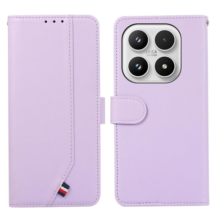 For Xiaomi 17 ABEEL Delicate Texture Splicing RFID Leather Phone Case(Purple)