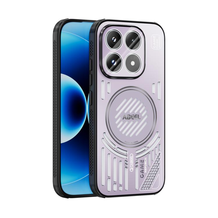 For Xiaomi 17 ABEEL Ice Fox Series Magsafe Heat Sink Cooling Phone Case(Pink Purple)