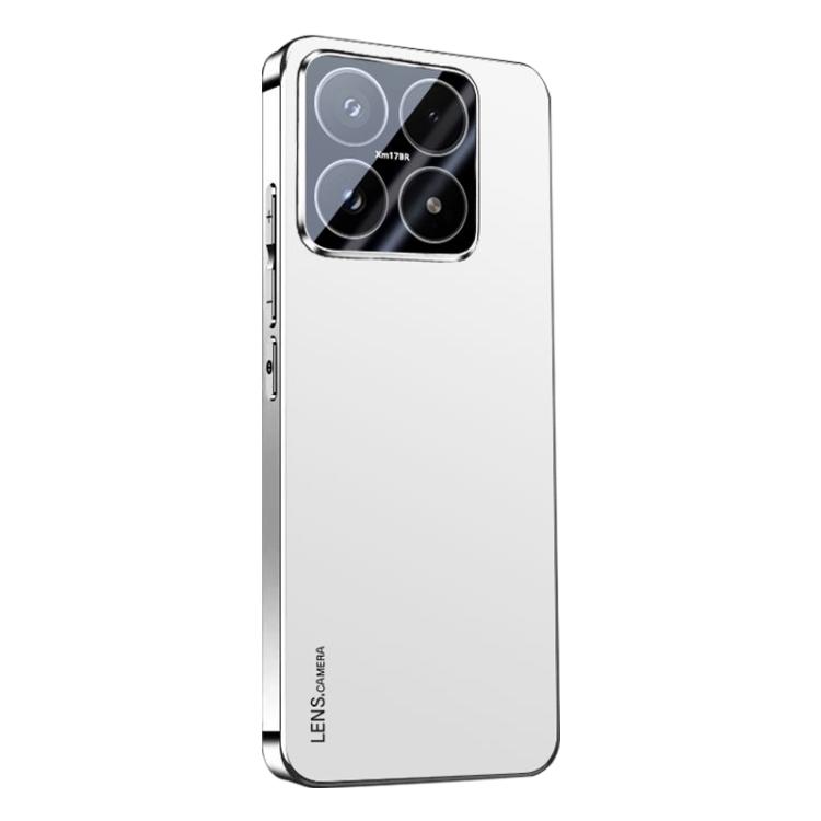 For Xiaomi 17 AG Frosted Electroplating Acrylic Phone Case(Silver White)