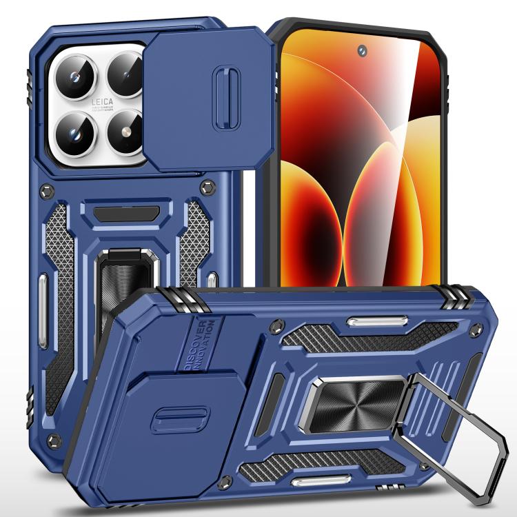 For Xiaomi 17 Armor PC Hybrid TPU Camera Shield Phone Case(Navy Blue)