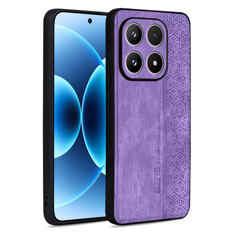 For Xiaomi 17 AZNS 3D Embossed Skin Feel Phone Case(Purple)