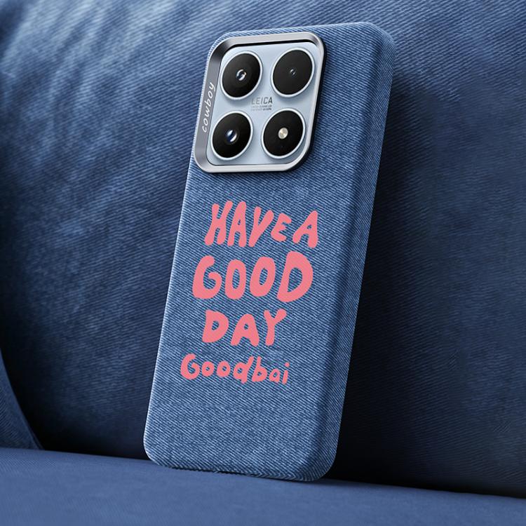 For Xiaomi 17 Beautiful Series Denim Texture Full Coverage Magnetic Phone Case(Blue)