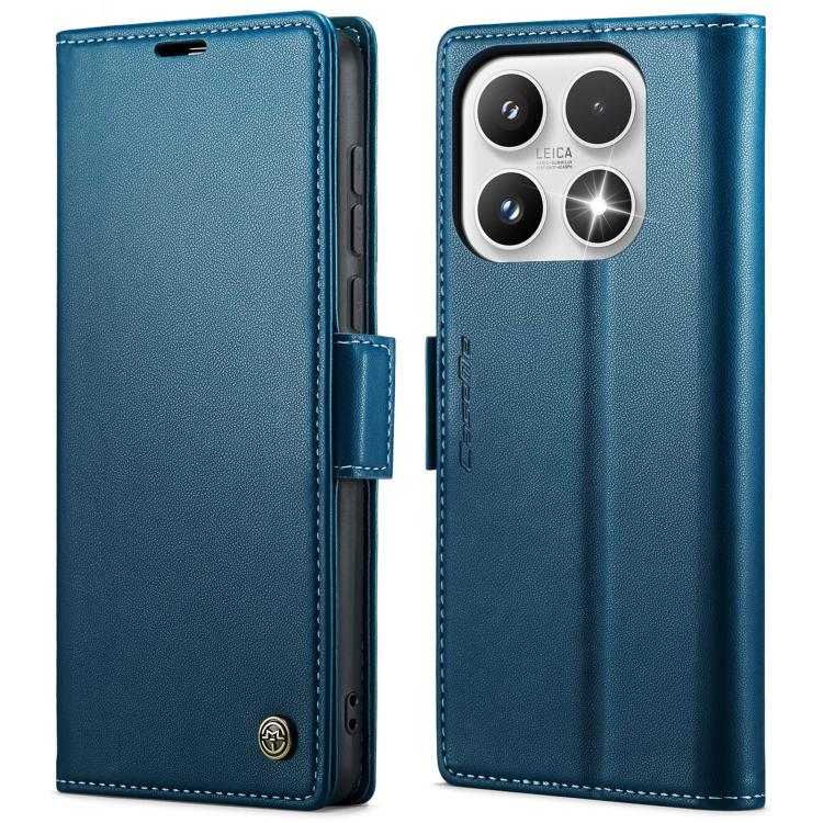 For Xiaomi 17 CaseMe 023 Butterfly Buckle Litchi Texture RFID Anti-theft Leather Phone Case(Blue)