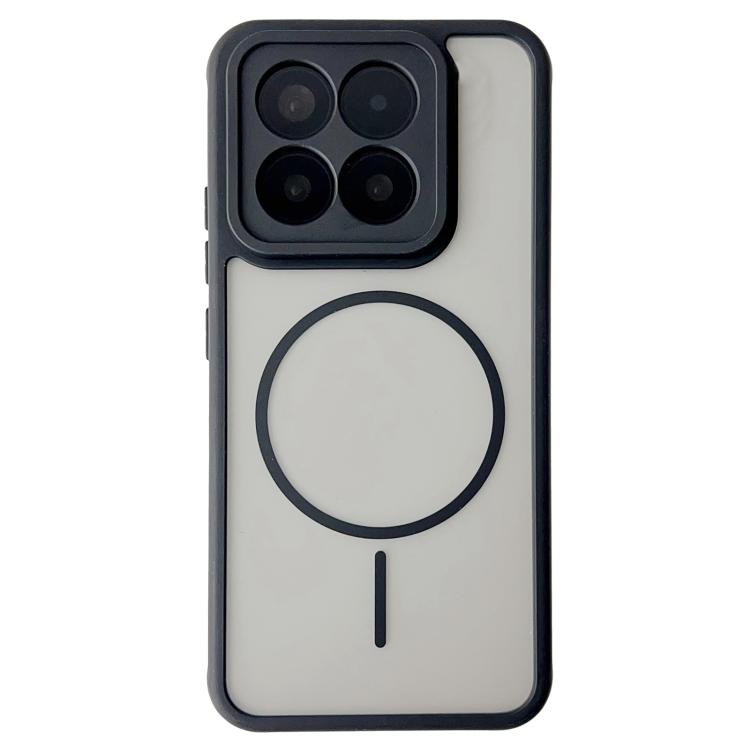 For Xiaomi 17 Cooling Skin Feel Magnetic Phone Case(Black+Translucent Black)