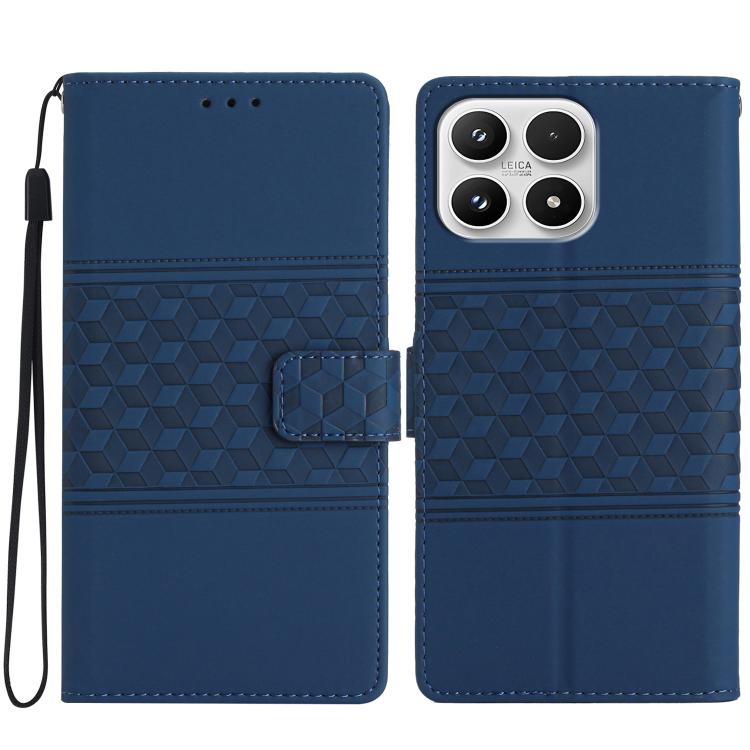 For Xiaomi 17 Diamond Embossed Skin Feel Leather Phone Case(Dark Blue)
