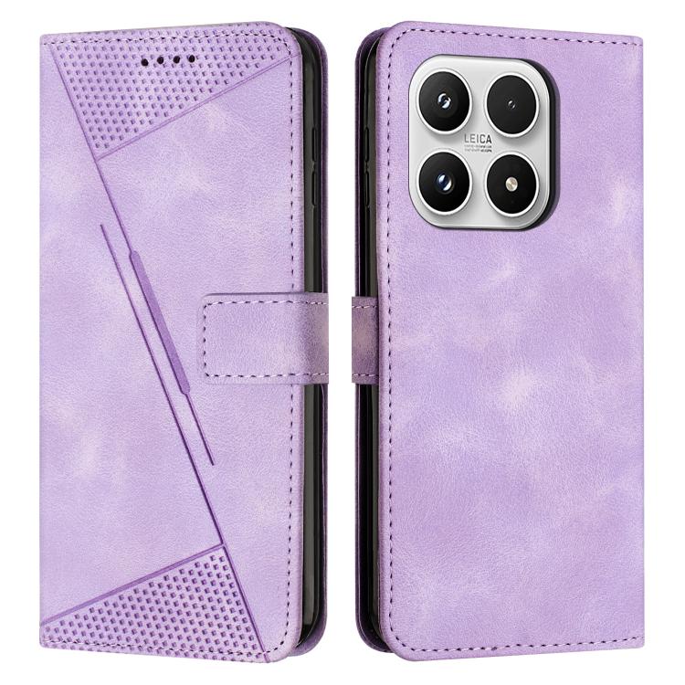 For Xiaomi 17 Dream Triangle Leather Phone Case with Lanyard(Purple)