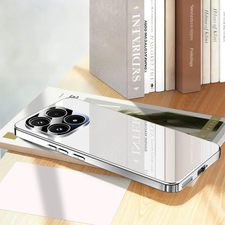 For Xiaomi 17 Electroplating Ice Crystal Airbag Full Coverage Shockproof Phone Case(Silver)