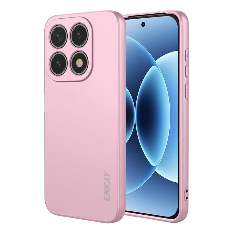 For Xiaomi 17 ENKAY Liquid Silicone Soft Shockproof Phone Case(Pink)