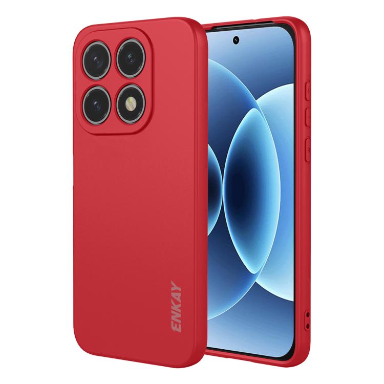 For Xiaomi 17 ENKAY Liquid Silicone Soft Shockproof Phone Case(Red)