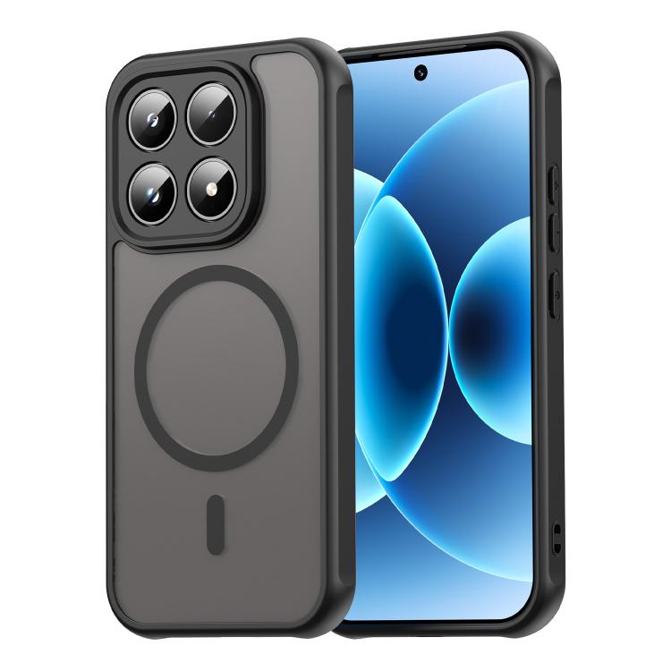 For Xiaomi 17 Fan Dun Series TPU Hybrid PC Frosted Magsafe Phone Case(Black)