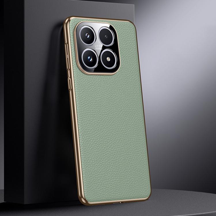 For Xiaomi 17 Genuine Leather PC Phone Case(Green)