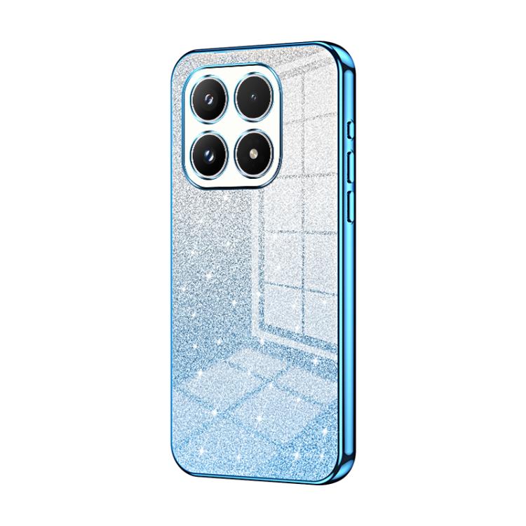 For Xiaomi 17 Gradient Glitter Powder Electroplated Phone Case(Blue)