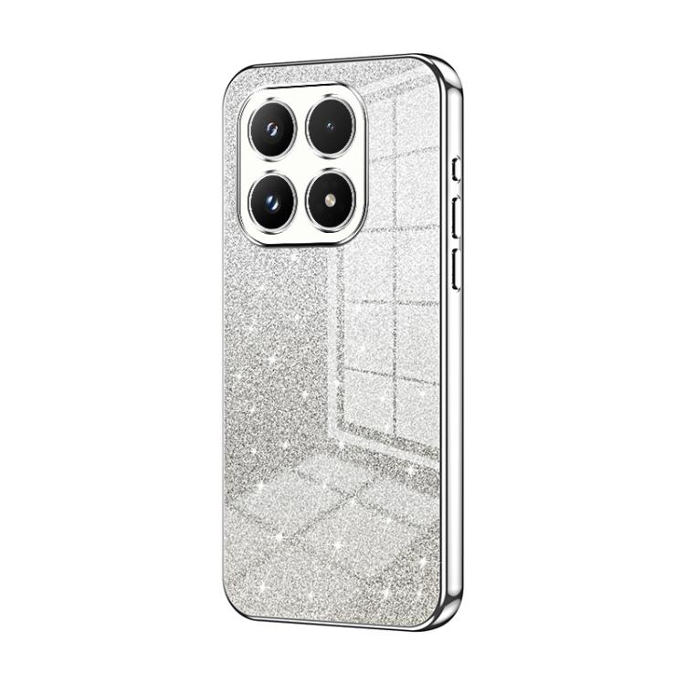 For Xiaomi 17 Gradient Glitter Powder Electroplated Phone Case(Silver)