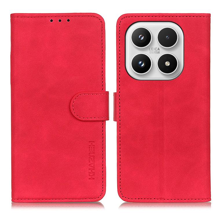 For Xiaomi 17 KHAZNEH Retro Texture Flip Leather Phone Case(Red)