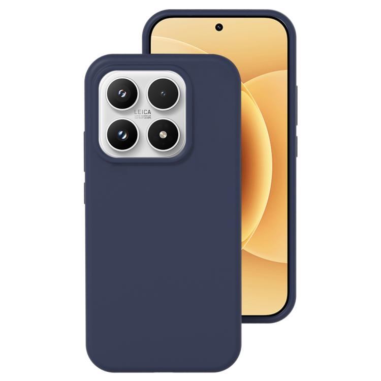 For Xiaomi 17 Liquid Silicone Skin-friendly Shockproof Phone Case(Midnight Blue)