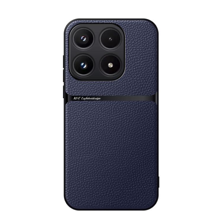 For Xiaomi 17 Litchi Leather Magnetic Full Coverage Shockproof Phone Case(Navy Blue)