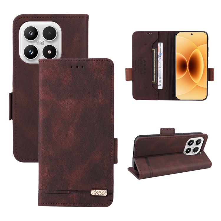 For Xiaomi 17 Magnetic Clasp Leather Phone Case(Brown)