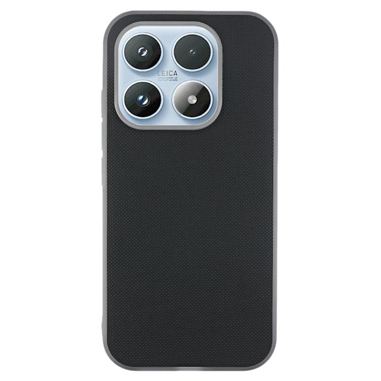 For Xiaomi 17 Matte Grid Texture Vegan Leather Phone Case(Black)