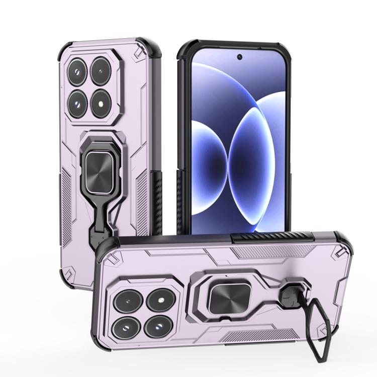For Xiaomi 17 Metal Kickstand TPU Hybrid PC Phone Case(Purple)
