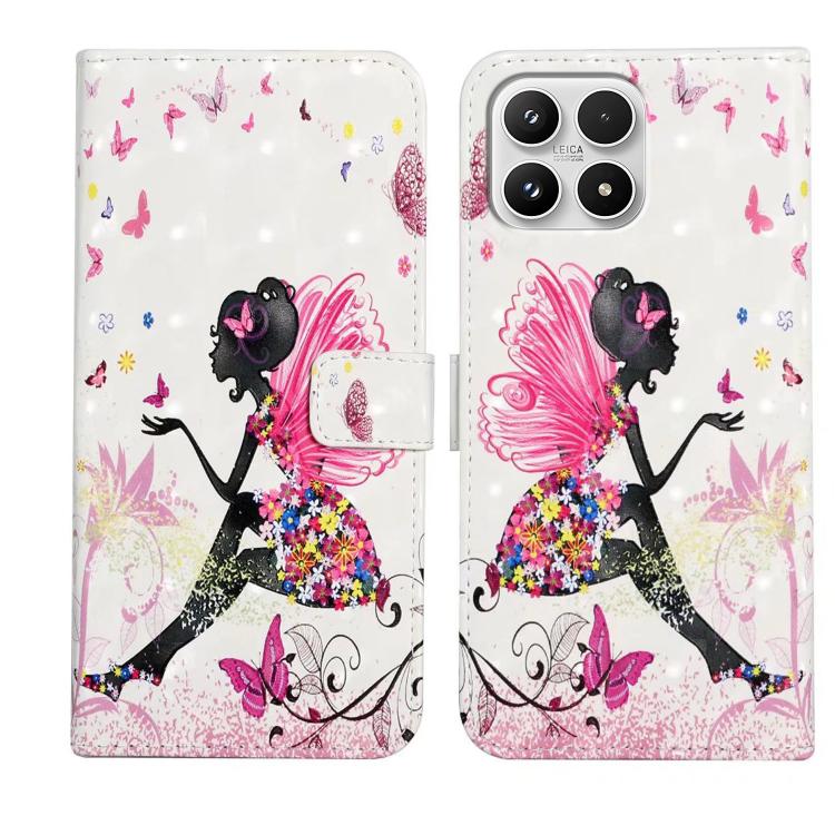 For Xiaomi 17 Oil Embossed 3D Drawing Leather Phone Case(Flower Fairy)