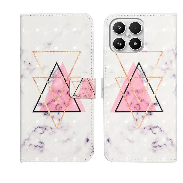 For Xiaomi 17 Oil Embossed 3D Drawing Leather Phone Case(Triangular Marble)