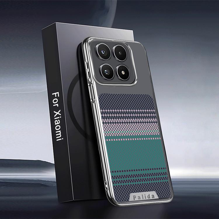 For Xiaomi 17 Palida Electroplated Kevlar Texture Shockproof Phone Case(Green)