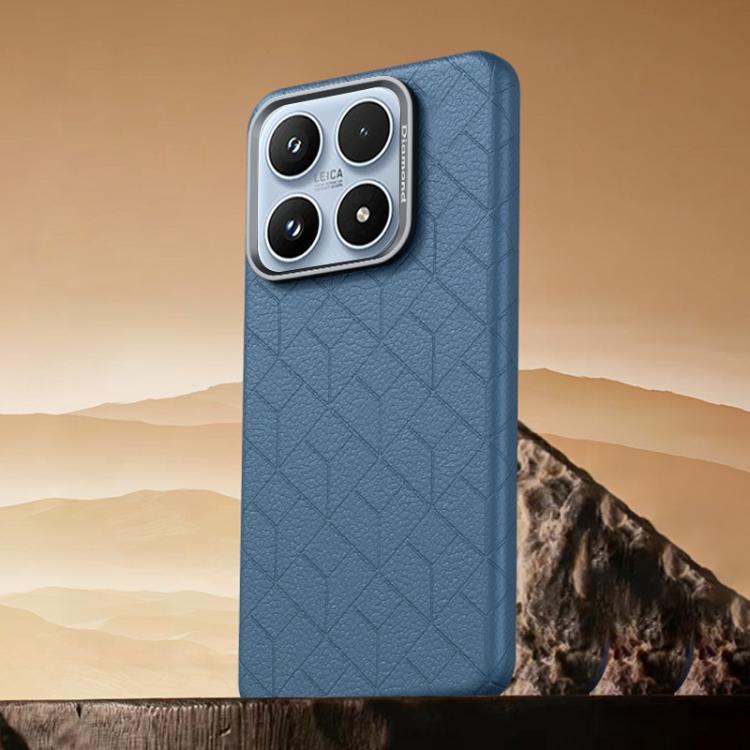 For Xiaomi 17 Rubik Cube Series Embossed Grid Pattern Magnetic Phone Case(Titanium Gray)
