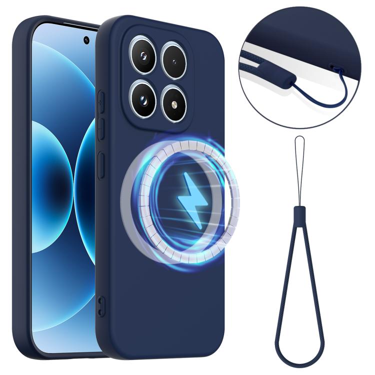 For Xiaomi 17 Shockproof Silicone Magsafe Phone Case(Navy Blue)