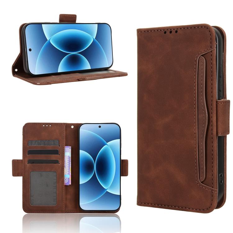For Xiaomi 17 Skin Feel Calf Texture Card Slots Leather Phone Case(Brown)