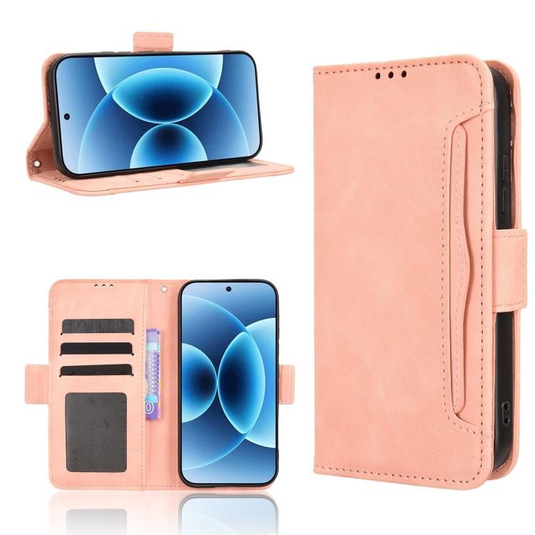 For Xiaomi 17 Skin Feel Calf Texture Card Slots Leather Phone Case(Pink)