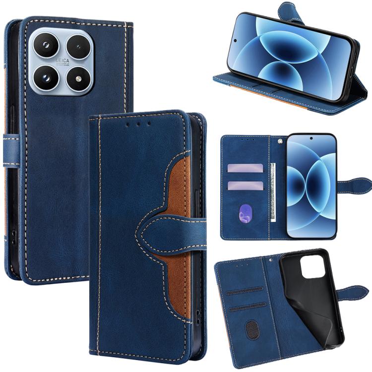 For Xiaomi 17 Skin Feel Magnetic Buckle Leather Phone Case(Blue)