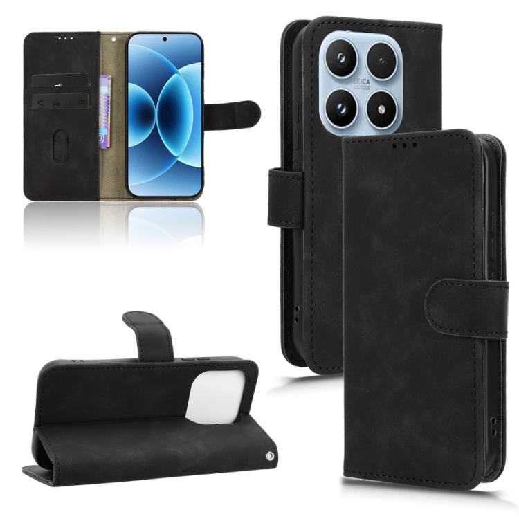 For Xiaomi 17 Skin Feel Magnetic Flip Leather Phone Case(Black)