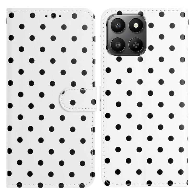 For Xiaomi 17 Small Dots Pattern Vegan Leather Phone Case(White)