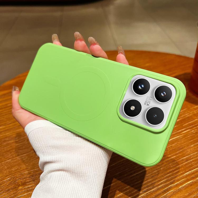 For Xiaomi 17 Solid Color Liquid Silicone MagSafe Magnetic Phone Case(Matcha Green)