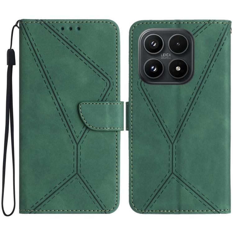 For Xiaomi 17 Stitching Embossed Leather Phone Case(Green)