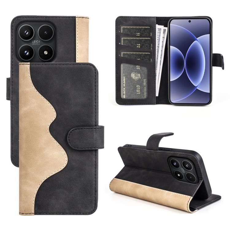 For Xiaomi 17 Stitching Horizontal Flip Leather Phone Case(Black)