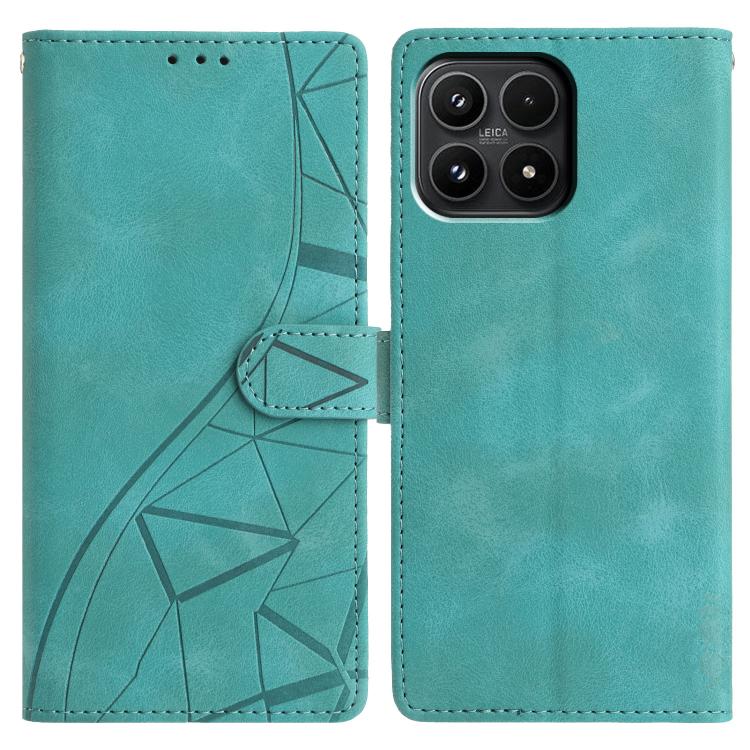 For Xiaomi 17 Triangles Embossed Leather Phone Case(Green)