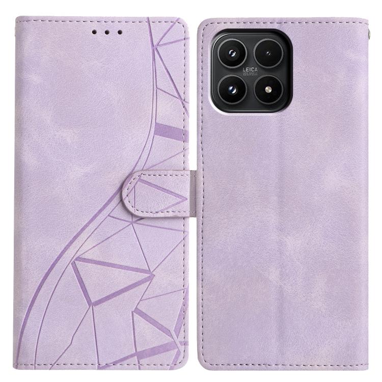 For Xiaomi 17 Triangles Embossed Leather Phone Case(Purple)