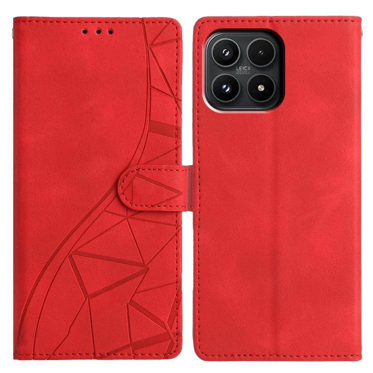 For Xiaomi 17 Triangles Embossed Leather Phone Case(Red)