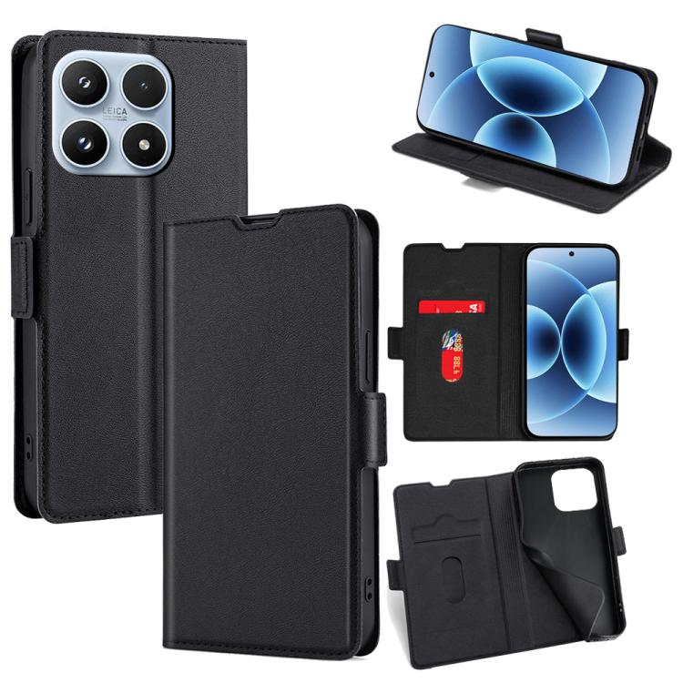 For Xiaomi 17 Ultra-thin Voltage Side Buckle Horizontal Flip Leather Phone Case(Black)