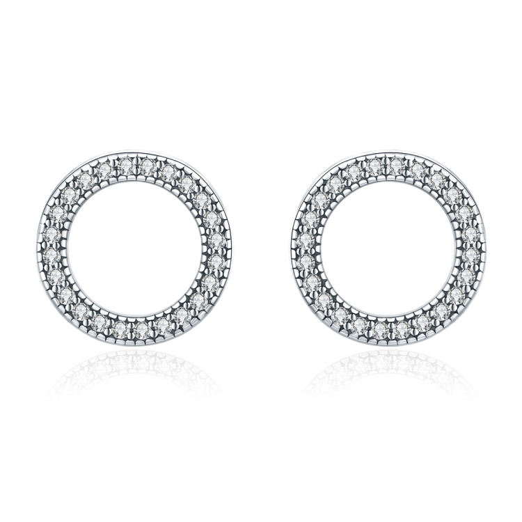 Geometric S925 Sterling Silver Earrings with Gemstone Earrings