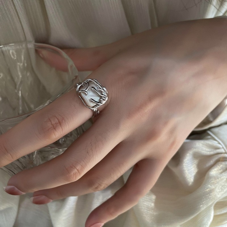 Happy Smile Face Love Wear Combination Ring, Color: J3532