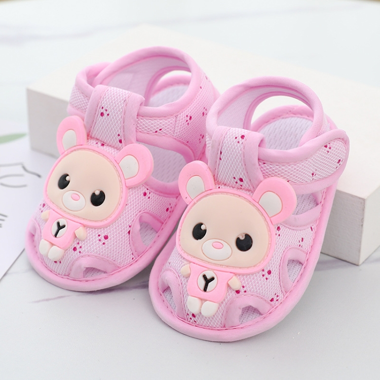 Infant Non-Slip Toddler Shoes Summer Sandals, Color: 308 Bear Pink(Size 12/11cm)