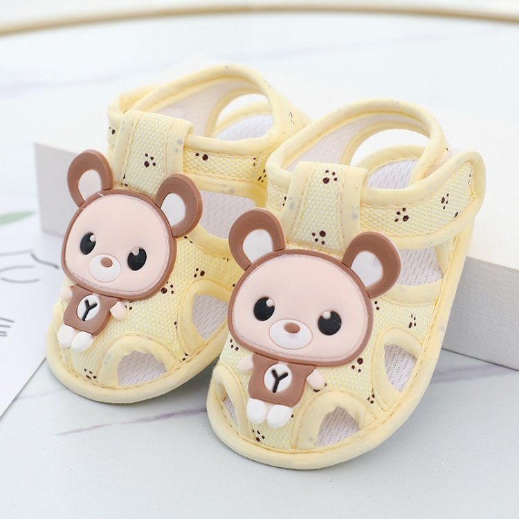 Infant Non-Slip Toddler Shoes Summer Sandals, Color: 308 Bear Yellow(Size 14/12cm)
